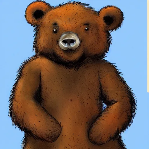 Prompt: prehistoric nightmarish bear concept art