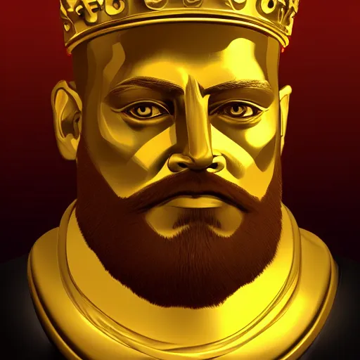 Image similar to portrait of king midas, trending on artstation