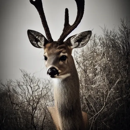 Prompt: Deer hat, photography