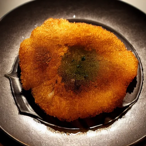 Image similar to deep fried cell phone on a platter, michelin star restaurant, award winning food photography, macro lens