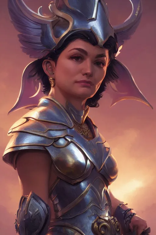 Image similar to amazon valkyrie athena, d & d, fantasy, portrait, highly detailed, headshot, digital painting, trending on artstation, concept art, sharp focus, illustration, art by artgerm and greg rutkowski and magali villeneuve