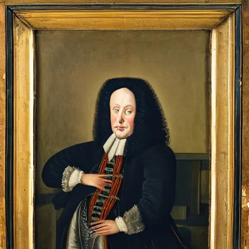 Prompt: portrait of a living human-like quarks, painted in the 17th century