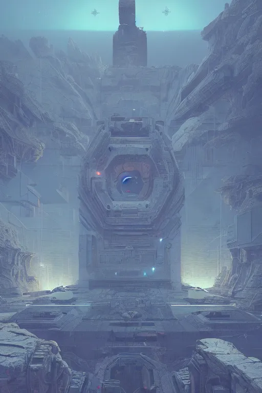 Image similar to ancient space relic. intricate artwork by beeple. third person, beautiful, full view, cinematic lighting, octane render, trending on artstation, greg rutkowski very coherent symmetrical artwork. cinematic, hyper realism, high detail, octane render, 8k