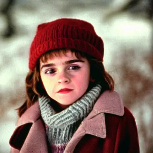 Image similar to “A still of child actor Emma Watson as Maizy Russell in the film Uncle Buck, high definition”