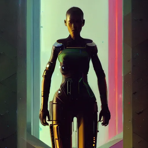 Image similar to A portrait of an android, cyberpunk art, art by greg rutkowski, matte painting, trending on artstation