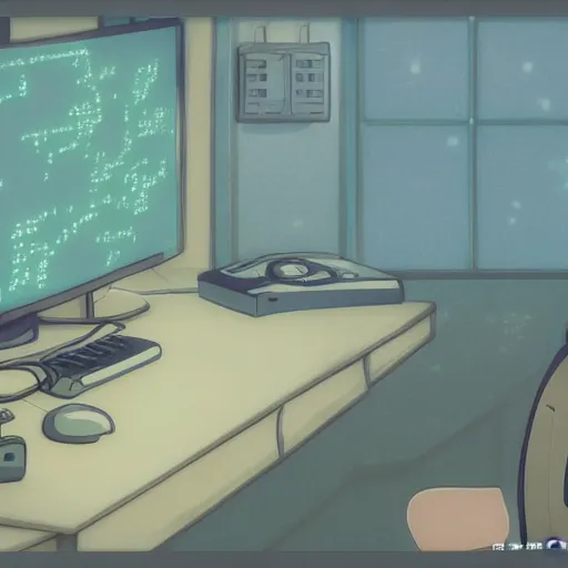 Image similar to !dream a cute computer, by Dice Tsutsumi, Makoto Shinkai, Studio Ghibli
