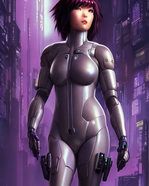 Image similar to weta disney pixar movie still portrait photo of motoko kusanagi the major ghost in the shell : : as cyborg woman by pixar : : by weta, wlop, ilya kuvshinov, rossdraws, artgerm, marvel, maxim cover, latex, octane render, sweaty, iridescent, bright morning, anime, liosh, mucha : :