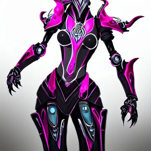 Prompt: highly detailed exquisite fanart, of a beautiful female warframe, but as a stunning anthropomorphic robot female dragon, standing elegantly with hand on hip, shining reflective off-white plated armor, slick elegant design, bright Fuchsia skin, sharp claws, full body shot, epic cinematic shot, realistic, professional digital art, high end digital art, DeviantArt, artstation, Furaffinity, 8k HD render, epic lighting, depth of field