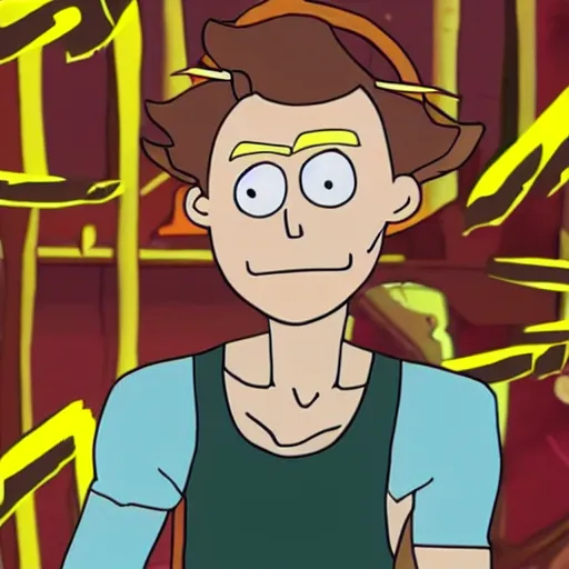 Image similar to tom holland as morty from rick and morty