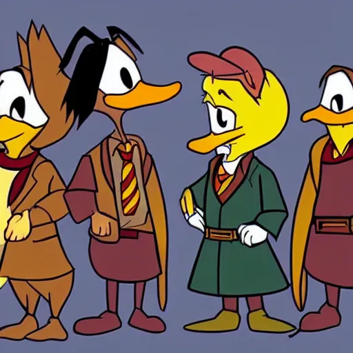 Image similar to film Harry Potter in a DuckTales style