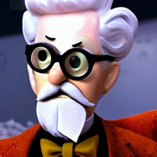 Image similar to colonel sanders in coraline