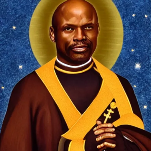 Image similar to commander sisko, catholic icon