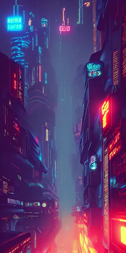 Image similar to epic cyberpunk arcade city : : blade runner, james guilleard, beeple, laurie greasley, dan mcpharlin : : ornate, dynamic, particulate, rich colors, intricate, elegant, highly detailed, centered, artstation, smooth, sharp focus, octane render, 3 d