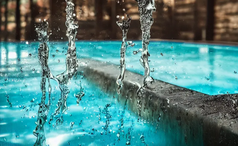 Image similar to warlock sumerge, beautiful metal liquid, metal oozing pool pit, cinematic lighting, various refining methods, micro macro autofocus, ultra definition, award winning photo