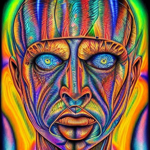 Image similar to a psychedelic!!!!! detailed drawing by alex grey, behance, psychedelic art, psychedelic, high detailed, hypnotic