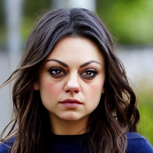 Image similar to close up photo of mila kunis on set