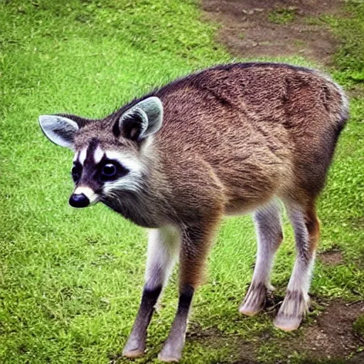 Prompt: “Deer mixed with a Raccoon”