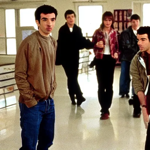 Prompt: “a still of Nathan Fielder in The Breakfast Club”