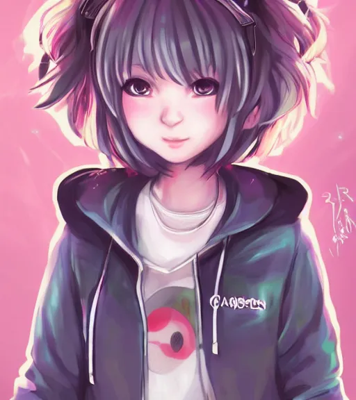 Image similar to chiaki nanami from danganronpa intensely gaming, a japanese girl with pale bobbed hair and a hoodie, gamer, awesome, art by stanley lau, artgerm, rossdraws, ross tran, sakimichan, cyarine, beautiful art