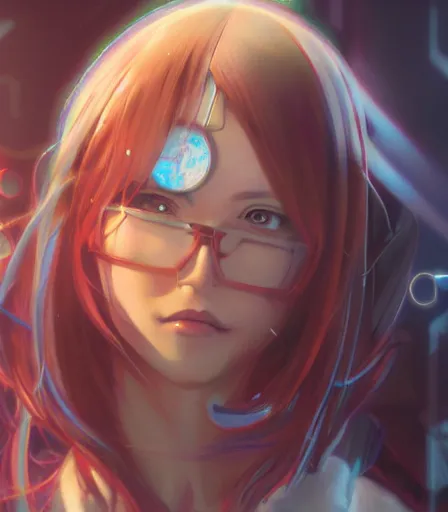 Image similar to An anime portrait of Cyberpunk Mitsuri Kanroji, by Stanley Artgerm Lau, WLOP, Rossdraws, James Jean, Andrei Riabovitchev, Marc Simonetti, and Sakimichan, tranding on artstation