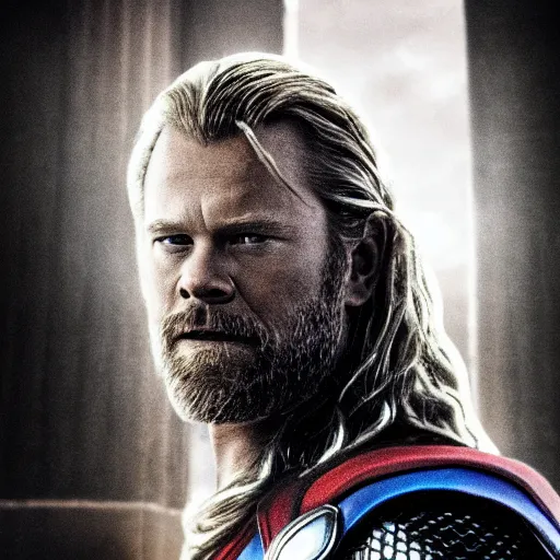 Prompt: Thor being played by Tom Hank, stylized photo