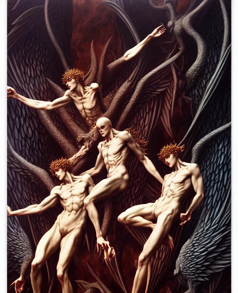 Image similar to devilman, by evelyn de morgan, hd, hyper detailed, 4 k, depth perception, depth of field, neo - gothic, gothic. art by wojtek siudmak, masterpiece