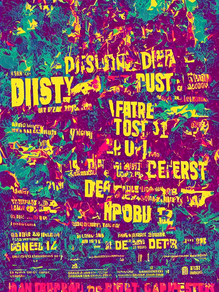 Prompt: poster for the diggerfest festival, really good vibes, aesthetic!!!