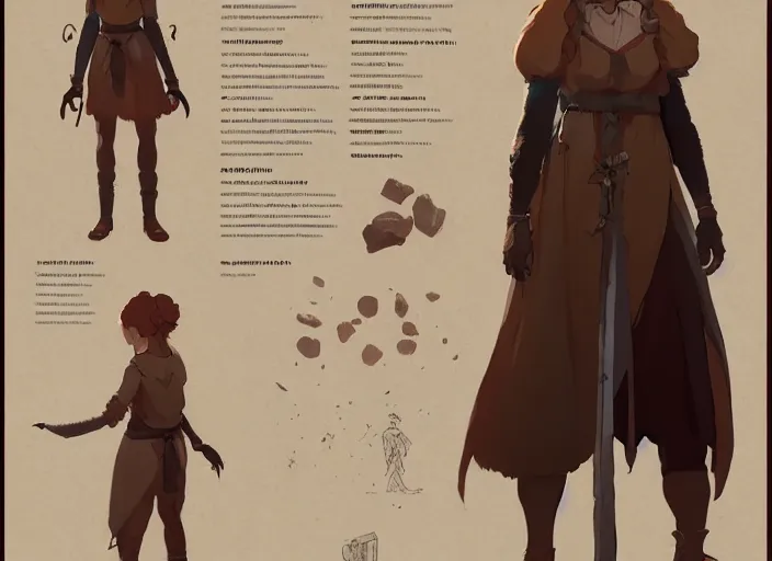 Prompt: character sheet for a ginger woman, for arcane netflix by greg rutkowski, by studio ghibli, digital art, trending on artstation, hd, 8 k, highly detailed, good lighting, beautiful, masterpiece