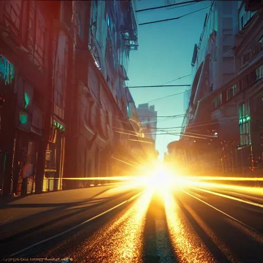 Image similar to photorealistic cyberpunk Moscow city streets. lens flare. 8K. detailed. photorealism. artstation. 25mm f/1.7 ASPH Lens. ultra realistic