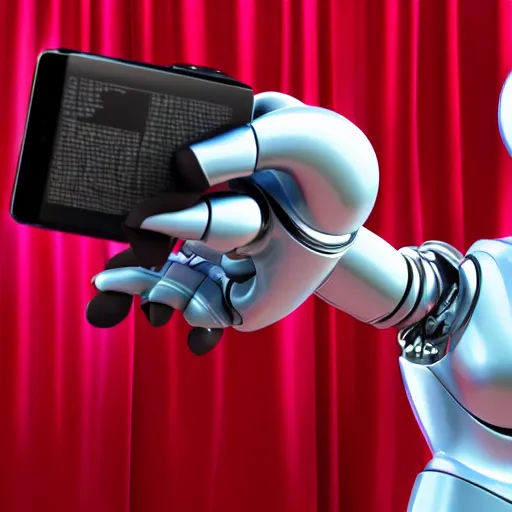 Prompt: hyperrealistic!! Robot actor Walking the Red Carpet, photoshoot, Canon, 8K