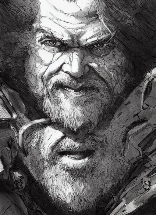 Image similar to portrait, Epic robot Bob Ross, watercolor, dramatic lighting, cinematic, establishing shot, extremly high detail, foto realistic, cinematic lighting, pen and ink, intricate line drawings, by Yoshitaka Amano, Ruan Jia, Kentaro Miura, Artgerm, post processed, concept art, artstation, matte painting, style by eddie mendoza, raphael lacoste, alex ross