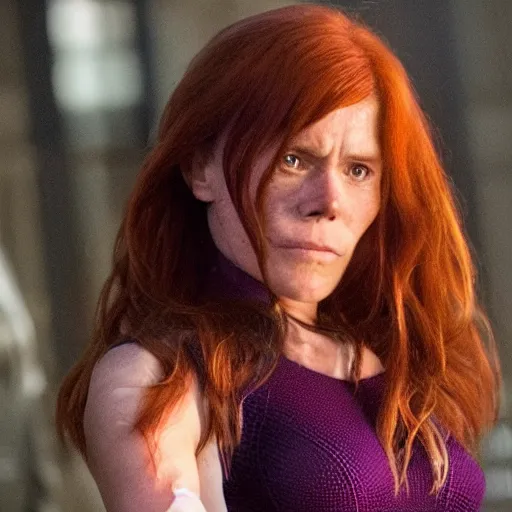 Prompt: Willem Dafoe as Mary Jane Watson