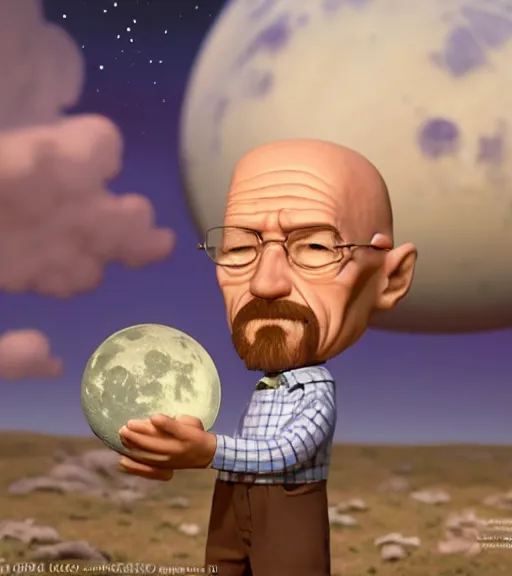 Prompt: very beautiful portrait of an extremely cute and adorable walter white on the moon, smooth, perfect face, fantasy, character design by mark ryden and pixar and hayao miyazaki, sharp focus, concept art, harvest fall vibrancy, intricate detail, cinematic lighting, hyperrealistic, 3 5 mm, diorama macro photography, 8 k, 4 k