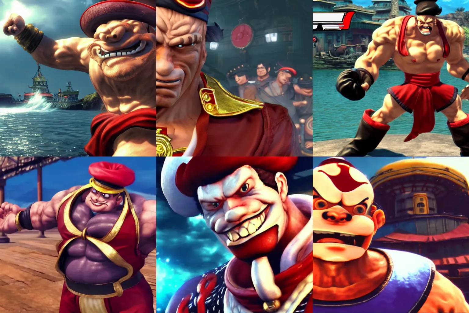 Prompt: popeye the sailor in tekken 7