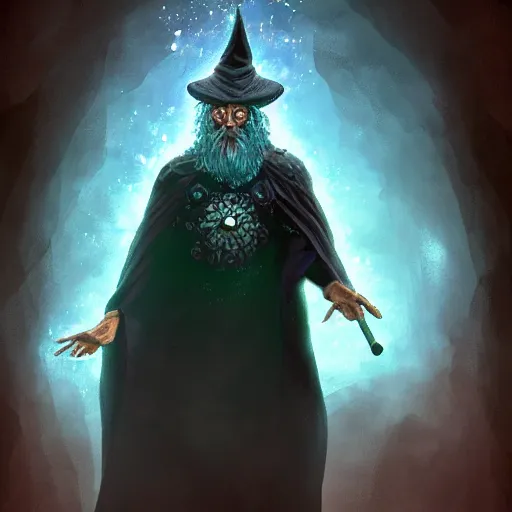 Prompt: wizard casting a spell, digital art, 4 k, fantasy,