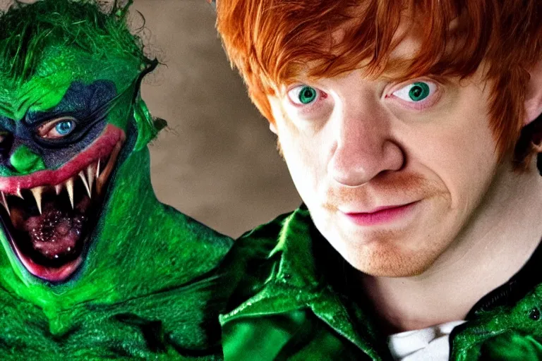 Image similar to Rupert Grint as The Green Goblin