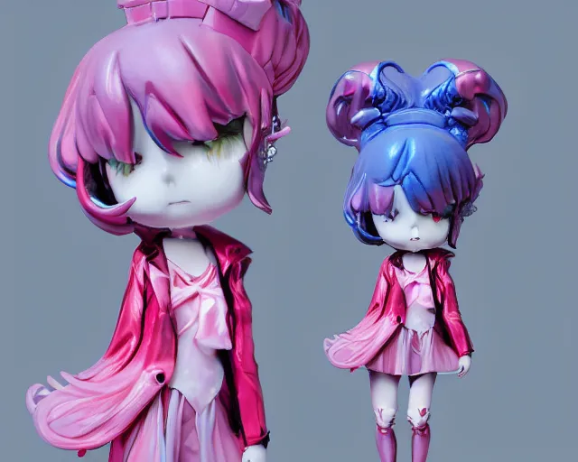 Image similar to James Jean isolated magical girl vinyl figure, figure photography, holographic undertones, glitter accents, anime stylized, high detail, ethereal lighting - H 640