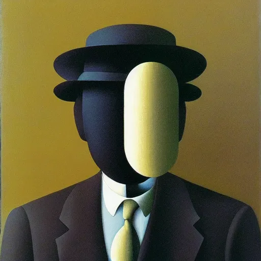 Image similar to a memory machine. rene magritte.