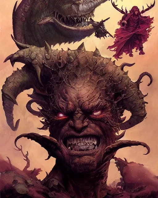 Prompt: cinematic portrait of a one eyed, one horned, flying purple people eater by greg rutkowski and frank frazetta and peter mohrbacher and marc silvestri