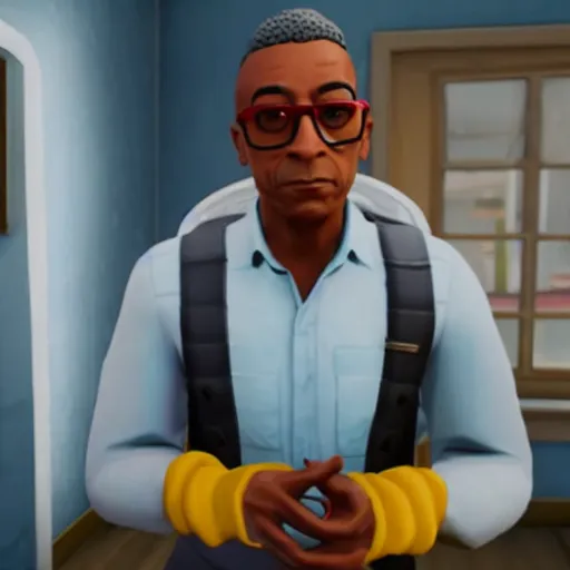 Image similar to gus fring in fortnite