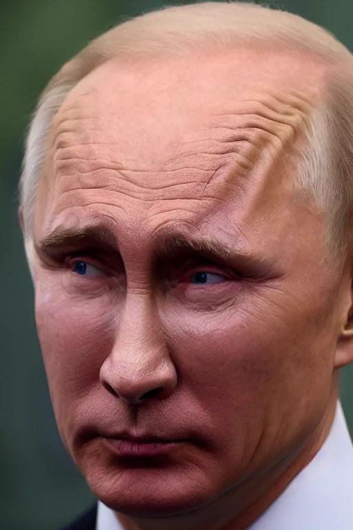 Image similar to Putin with half of his face is Biden, Highly detailed, face, 4k