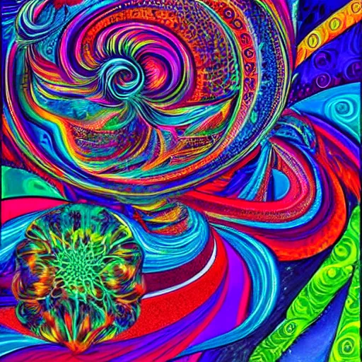 Prompt: stunning psychedelic artwork