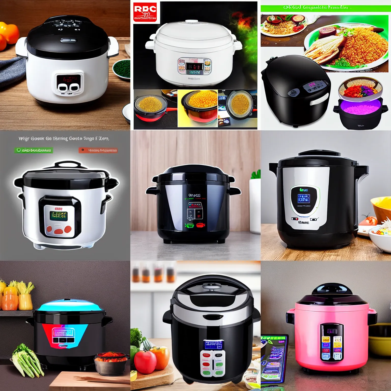 Prompt: rgb gaming rice cooker