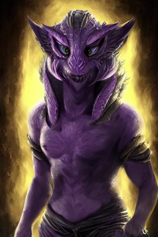 Prompt: amethyst Dragonborn adventurer, ultra detailed, digital art, 8k ,character ,realistic, portrait, hyperrealistic