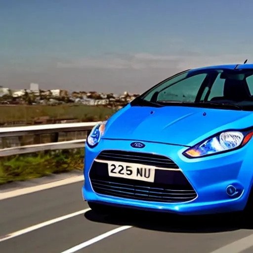 Image similar to a blue 2013 ford fiesta in the movie Cars