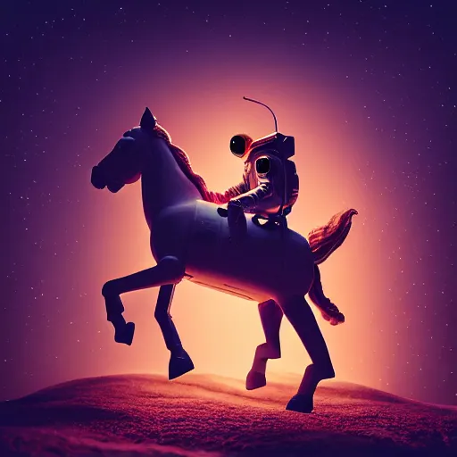 Prompt: photography of anthropomorphic horse men riding an astronaut back. from western by hiroyuki okiura and katsuhiro otomo and alejandro hodorovski style with many details by mike winkelmann and vincent di fate in sci - fi style. volumetric natural light photo on dsmc 3 system,