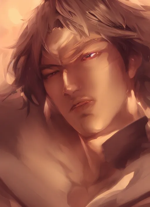 Image similar to detailed beautiful male character art, concept art, depth of field, on amino, by sakimichan patreon, wlop, weibo, bcy. net, bcy high quality art on artstation.