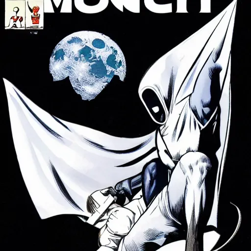 Prompt: Moon Knight Pin-up