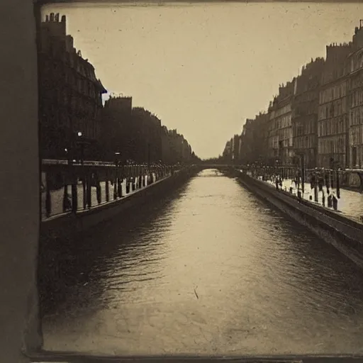 Image similar to 1830s daguerrotype, very early photograph, very grainy photo, 1833 photograph of Paris