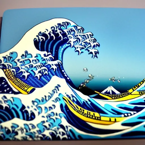 Image similar to A sculpture of The Great Wave off Kanagawa